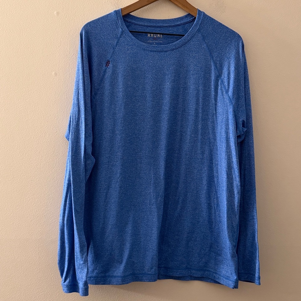 Rhône men blue Reign Long Sleeve top crewneck L